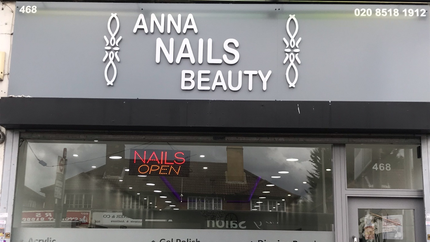 The Anna Nails Beauty shopfront on Cranbrook Road, Gants Hill